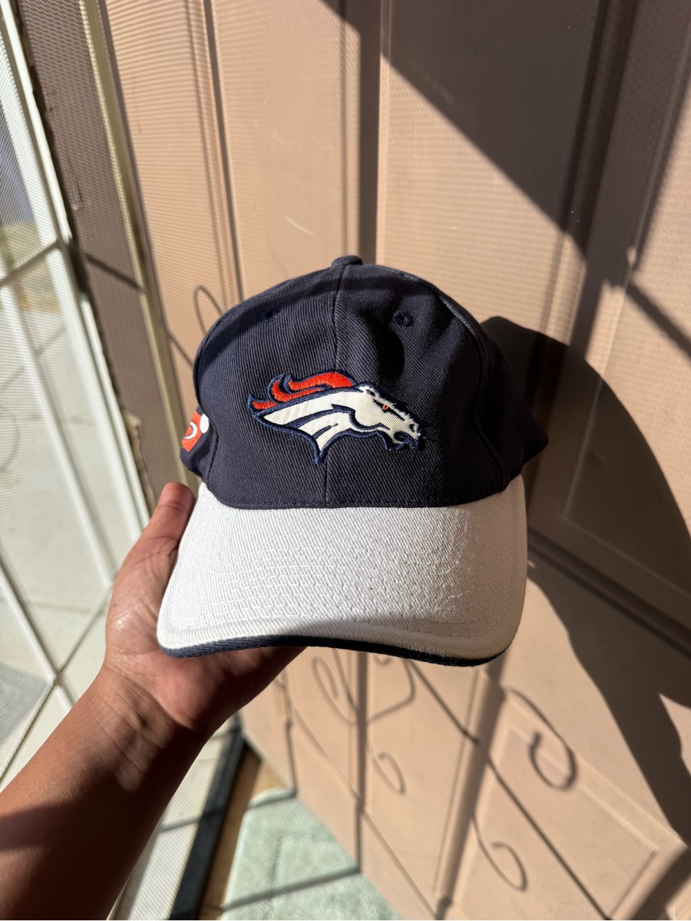NFL Denver Broncos Navy and White Embroidered Logo Cap
